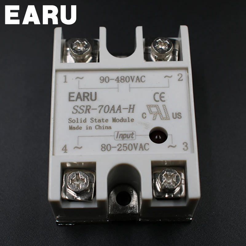Твердотельное реле SSR-70AA-H 70A 80-250 В переменного тока до 90-480 SSR 70AA-H твердотельного