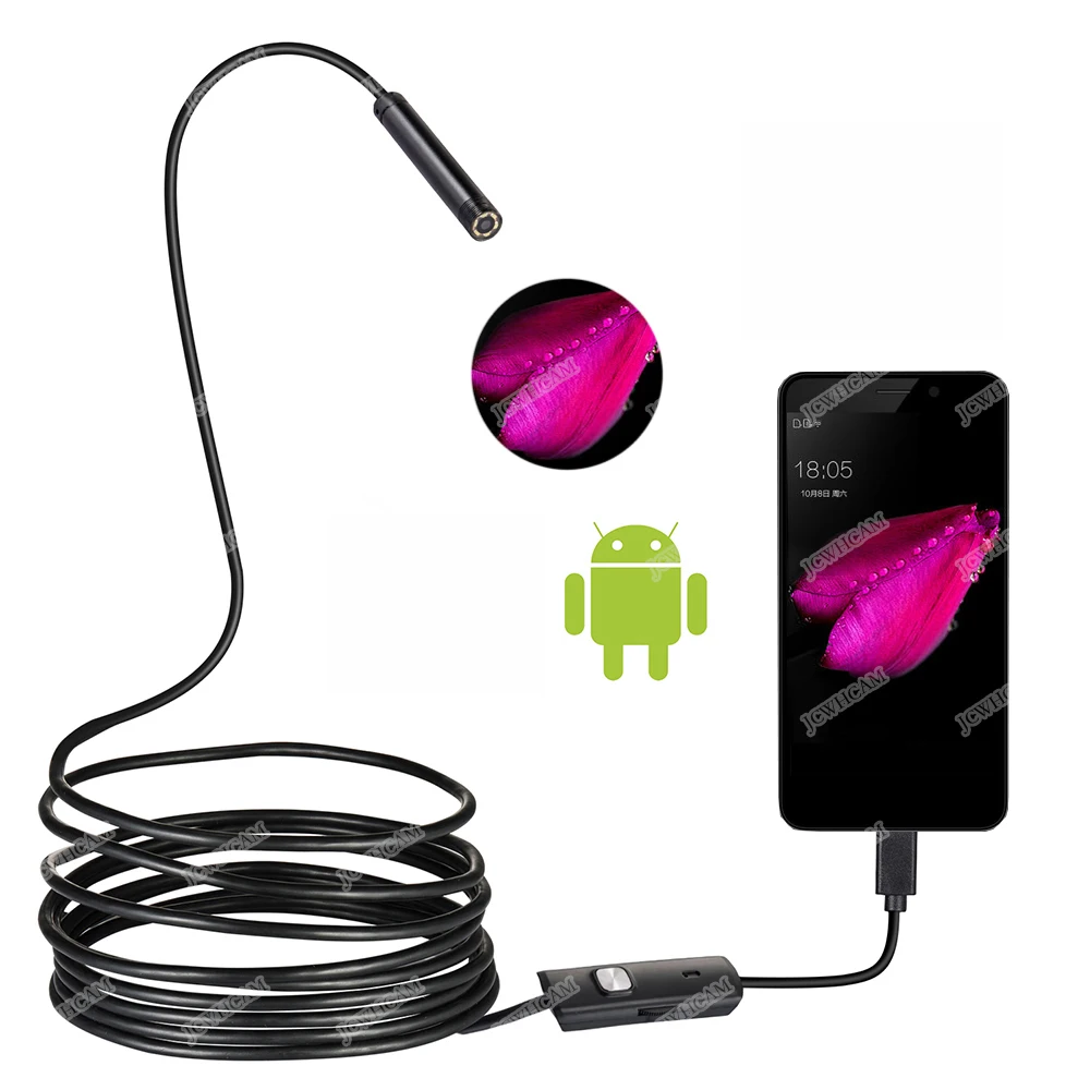 HD 720P 1 м/2 м/3 5 м/5 м Полужесткий кабель 8 мм объектив Android USB эндоскоп камера труба