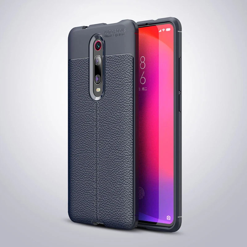 Navy Blue Противоударный чехол KEYSION для Xiaomi mi 9T Pro mi 9 Lite A3 A2 Ltchi с узором для телефона Red mi K20 Pro K30 Note 8 8 8A 7 7a Y3 - Цвет: Navy Blue