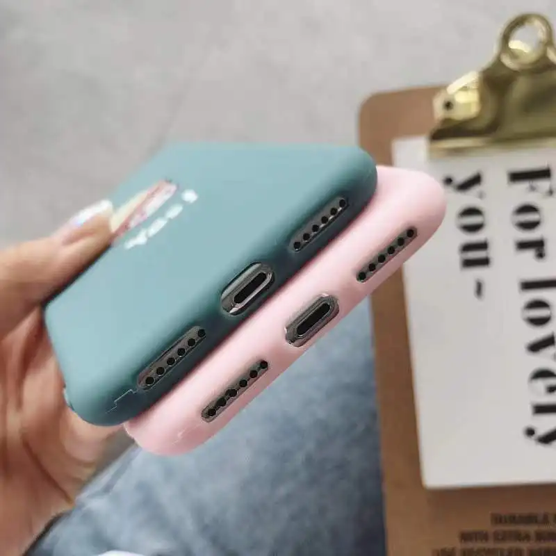 HOKEJ Модный мягкий силиконовый чехол высокого качества для iPhone 6 7 8 Plus X XS XR Max