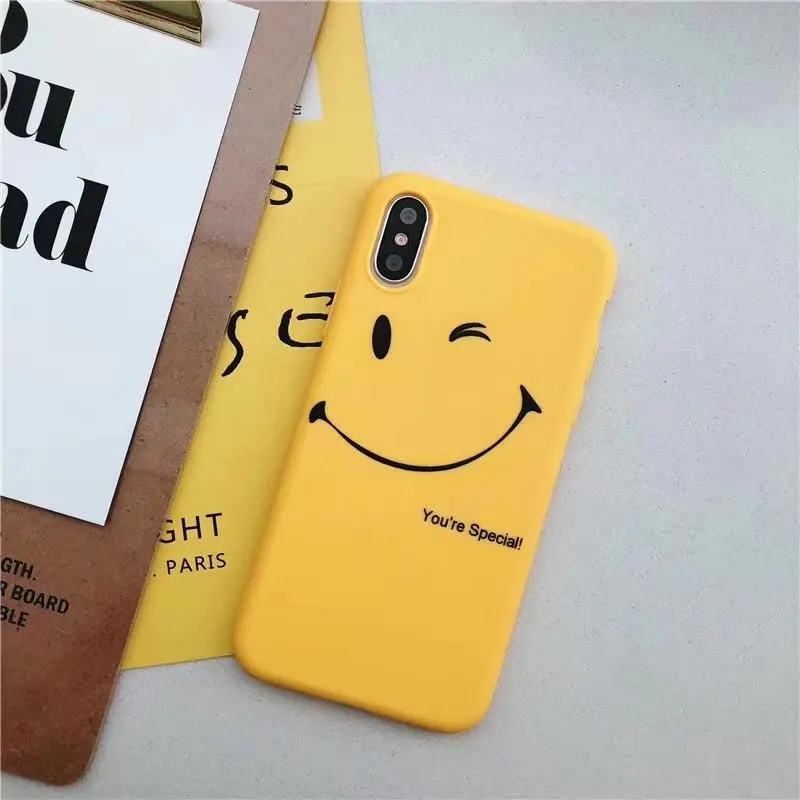 GYKZ простые чехлы для телефонов с надписью и смайликом iPhone XS MAX XR X 7 6 6s 8 Plus мягкая
