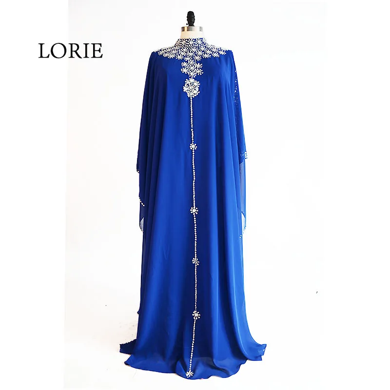 Мусульманское вечернее платье LORIE шифоновое трапециевидной формы с высоким