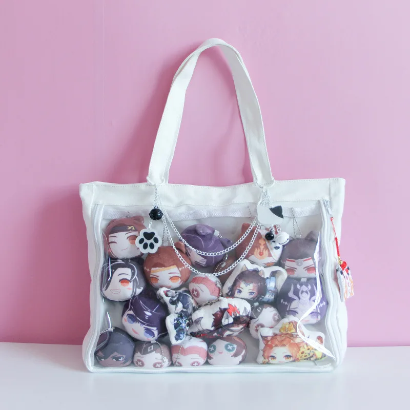 white Ita сумка для девочек в стиле Лолиты милая сумочка kawaii прозрачная сумка школьные сумки для девочек-подростков конфетные милые itabag сумки на плечо H252 - Цвет: white
