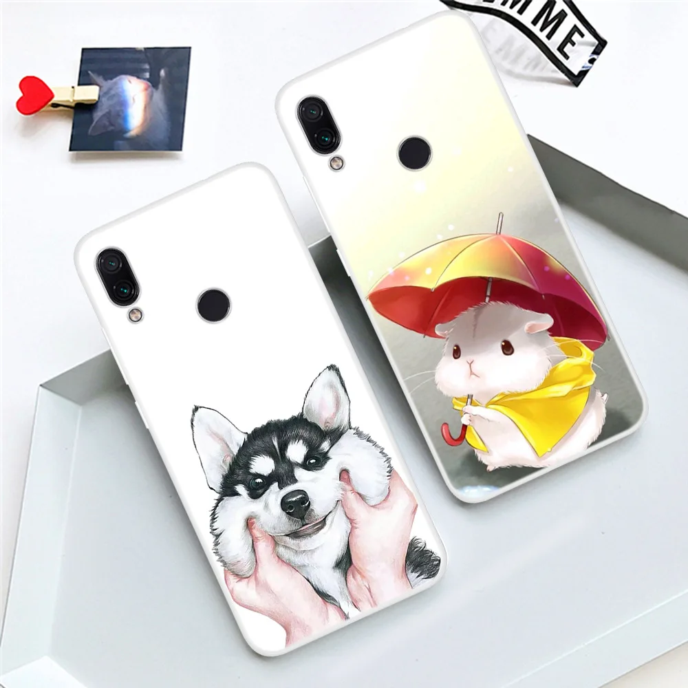 Модный милый чехол для телефона с мультяшными животными Xiaomi Redmi 7 рисунком мягкий
