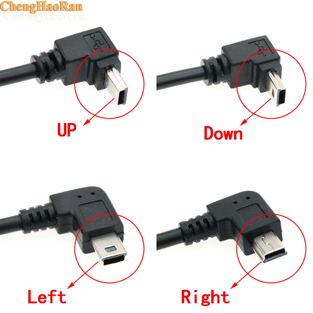 ChengHaoRan 1 шт. USB A штекер левый угловой 90 градусов мини папа OTG хост кабель 14 см для