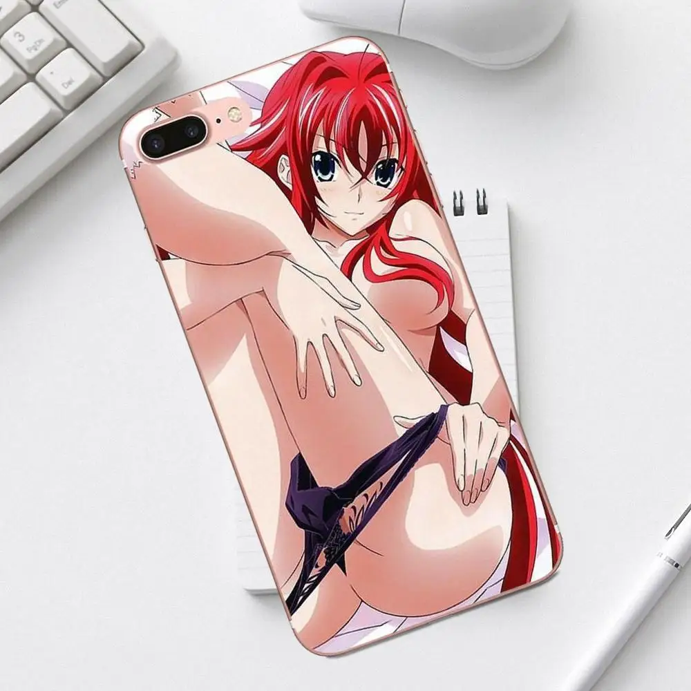 Qdowpz мягкий для iPhone 4 4S 5 5C SE 6 6S 7 8 Plus X XS Max XR Galaxy A3 A5 J1 J3 J5 J7 2017 Akeno Rias Gremory High School