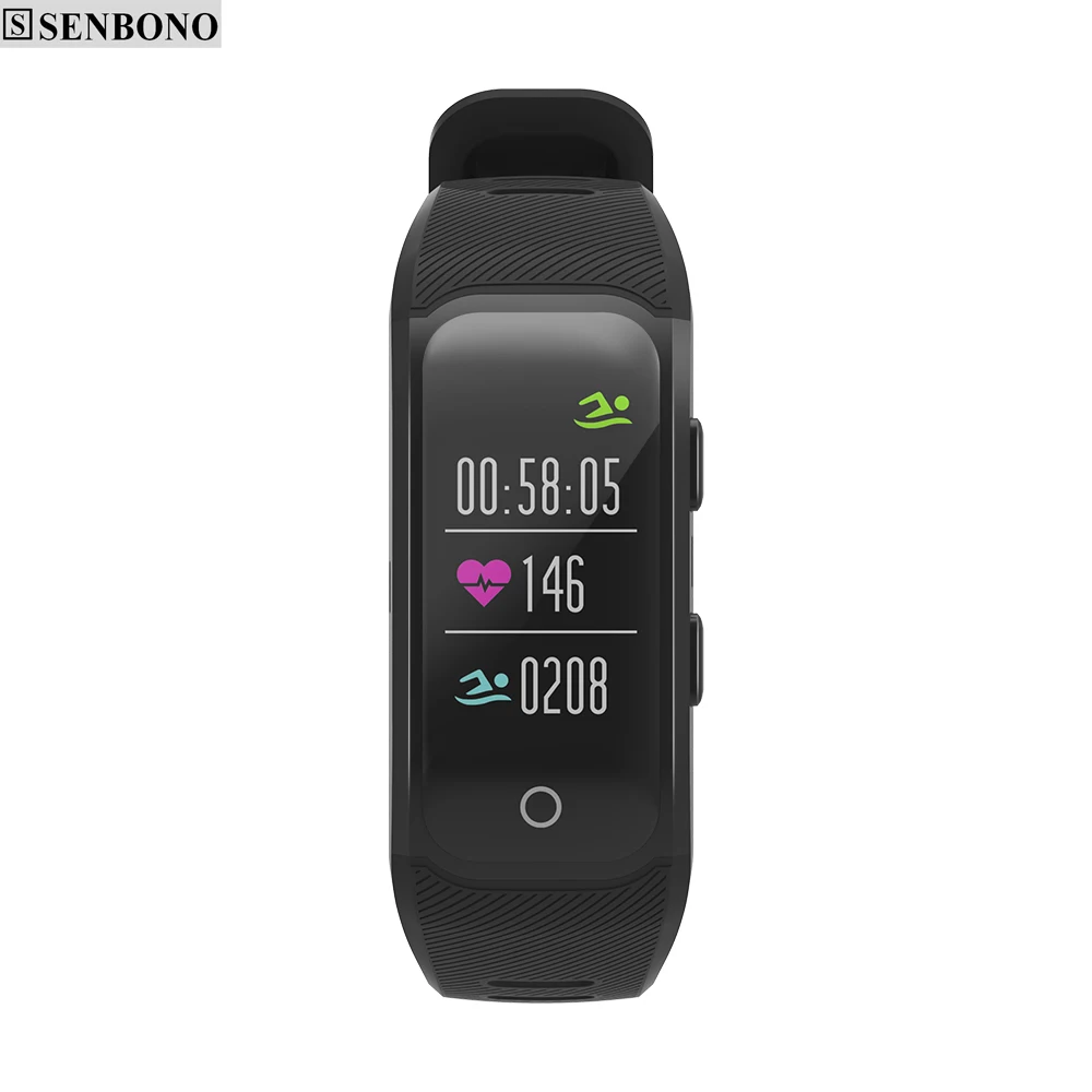 SENBONO gps спортивный смарт браслет цветной экран фитнес трекер Браслет IP68