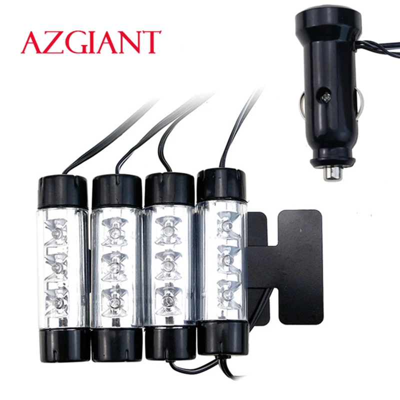 AZGIANT 12 V RGB Автомобильная внутренняя декоративная светодиодная романтическая атмосферная лампа нижнего освещения вращение на 360 градусов Простая установка простой дизайн