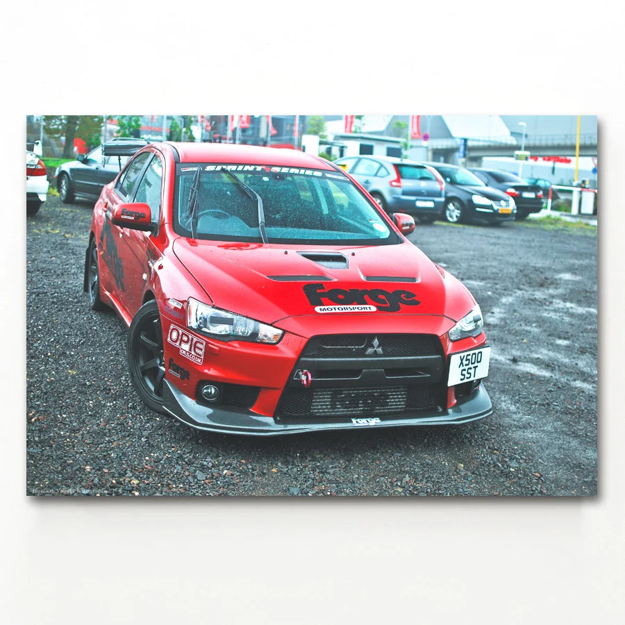 Mitsubishi Lancer Evolution X классический спортивный автомобиль настенные художественные картины плакаты и художественная печать на холсте картины для декора комнаты