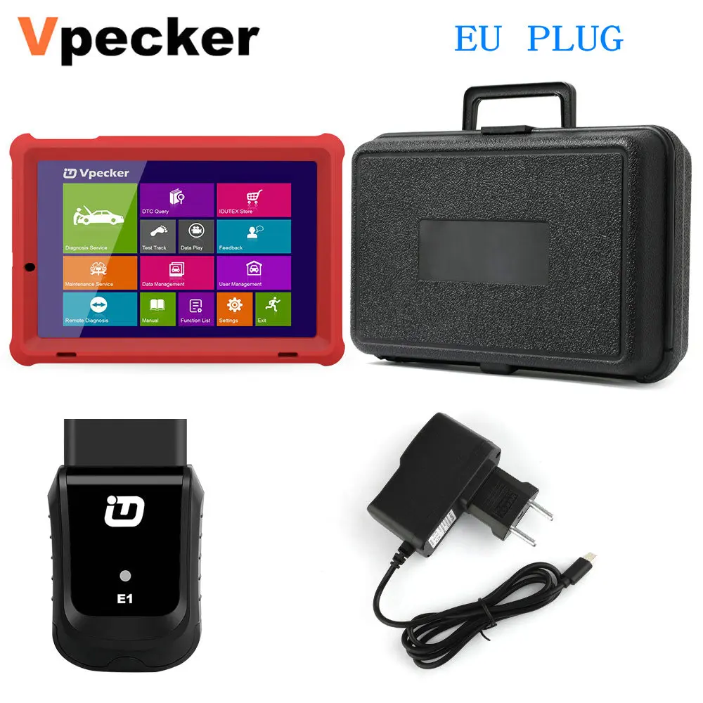 VPECKER E1 Профессиональный OBD2 Авто диагностический сканер Easydiag ABS DPF сброса масла Wifi Full Системы OBDII диагностический инструмент с 10-дюймовый планшет
