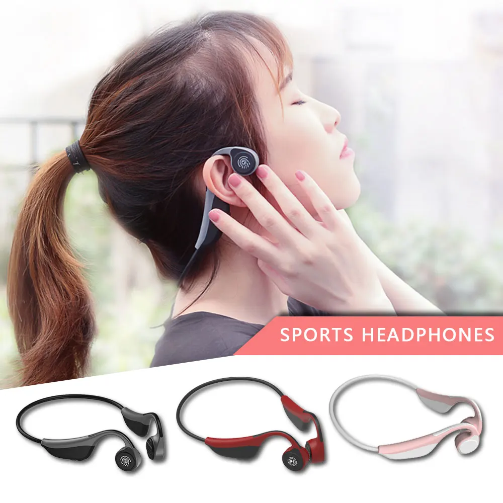 KISSCASE спортивные беспроводные Bluetooth наушники с костями для бега шейным ремешком