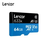 Карта памяти micro sd Lexar, 633x3264 ГБ, класс 10, 128256512 ГБ, для видео 1080p full-HD 3D и 4K