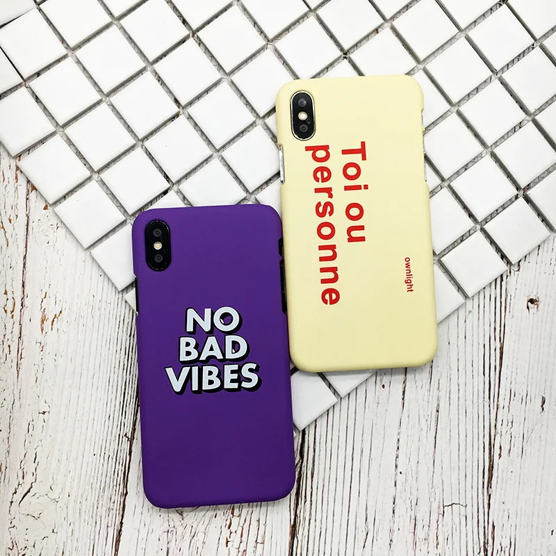 Глянцевый красный фиолетовый чехол для телефона iPhone 6 6S плюс письмо печати заднюю