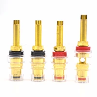 4pcs gold plated audio speaker cable binding post long thread terminals