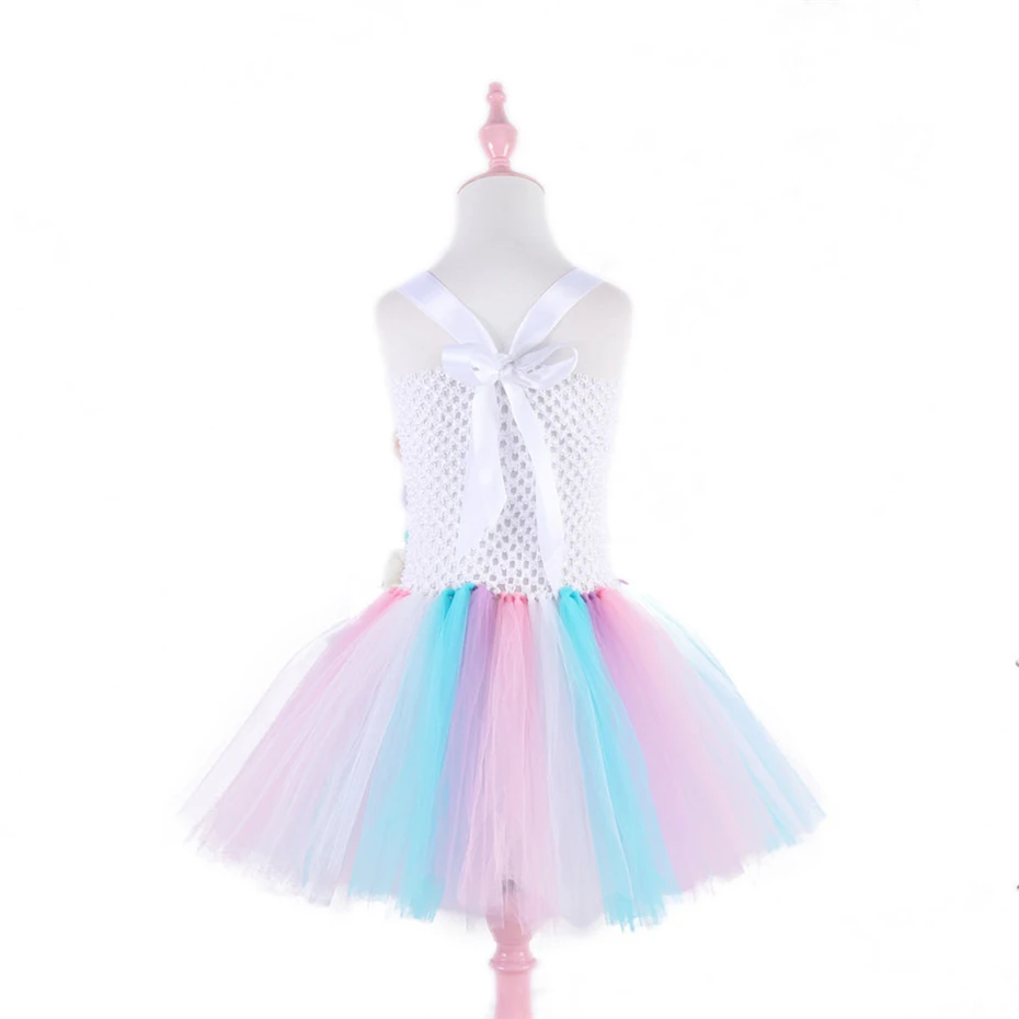 Rainbow Unicorn Dress Girl Tutu Little Princess Baby Party Costume Outfit Robe Fille Vestidos | Детская одежда и обувь