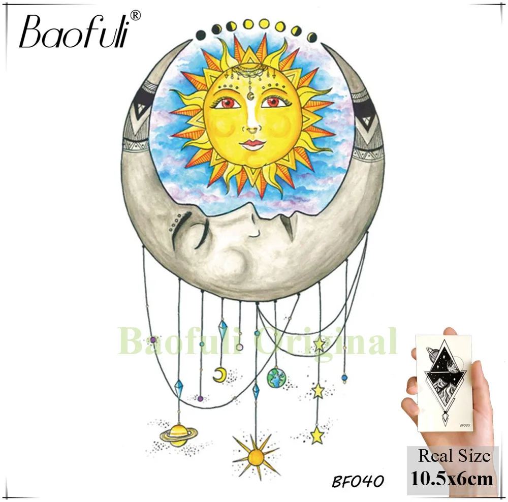 Временная татуировка с треугольными цветами и розой одноразовые