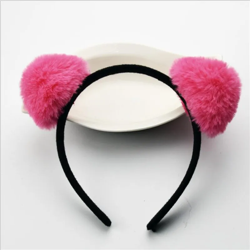 Korean Cloth Short Plush Cat Ear Headband Cute Women Girls Kids Party Festival Fantastic Hair Accessories HairBand | Аксессуары для