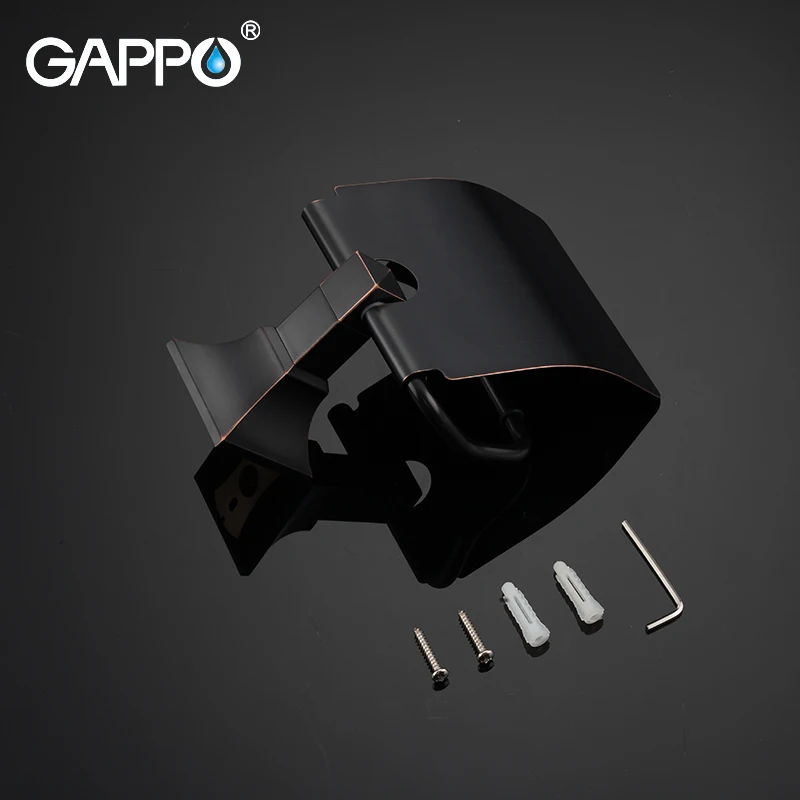 Держатель для рулона туалетной бумаги GAPPO латунная вешалка черный держатель