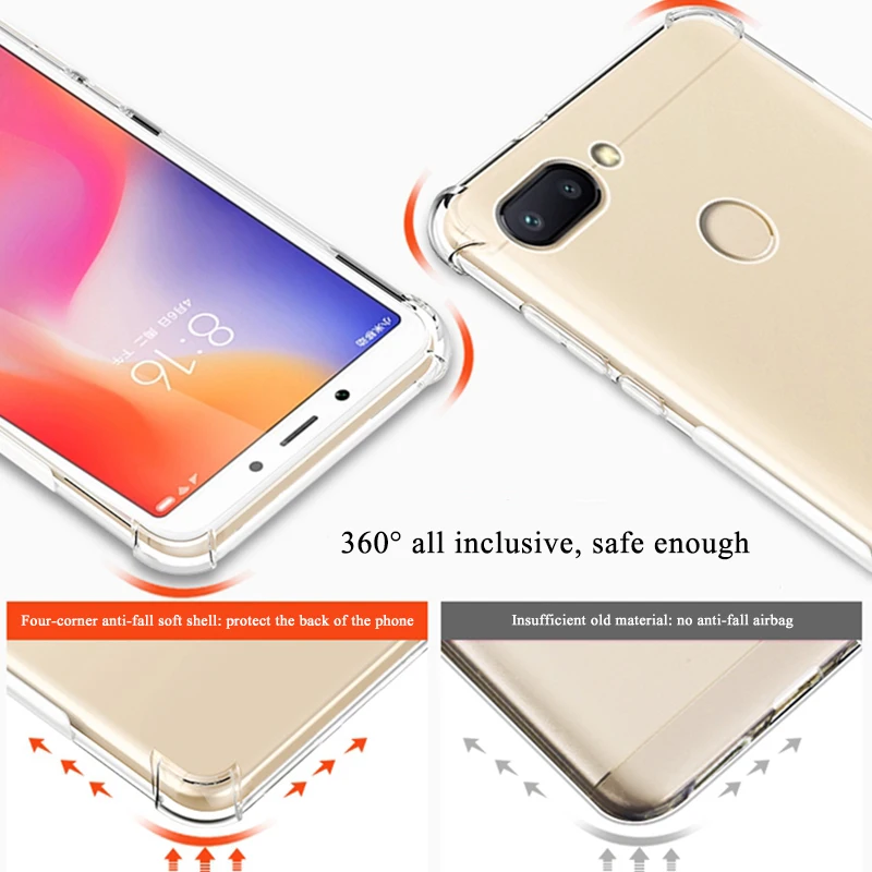 Чехол с подушкой безопасности для телефона Xiaomi Redmi 7 Note 6 5 Pro 6A Plus Mi8 9 SE Mi A1 A2 Lite 6X