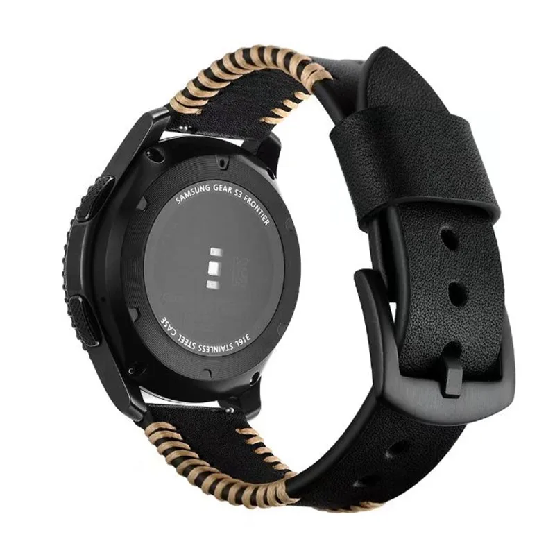 22 мм ремешок для Samsung Gear S3 Frontier классический кожаный сменный Ремешок Galaxy watch 46