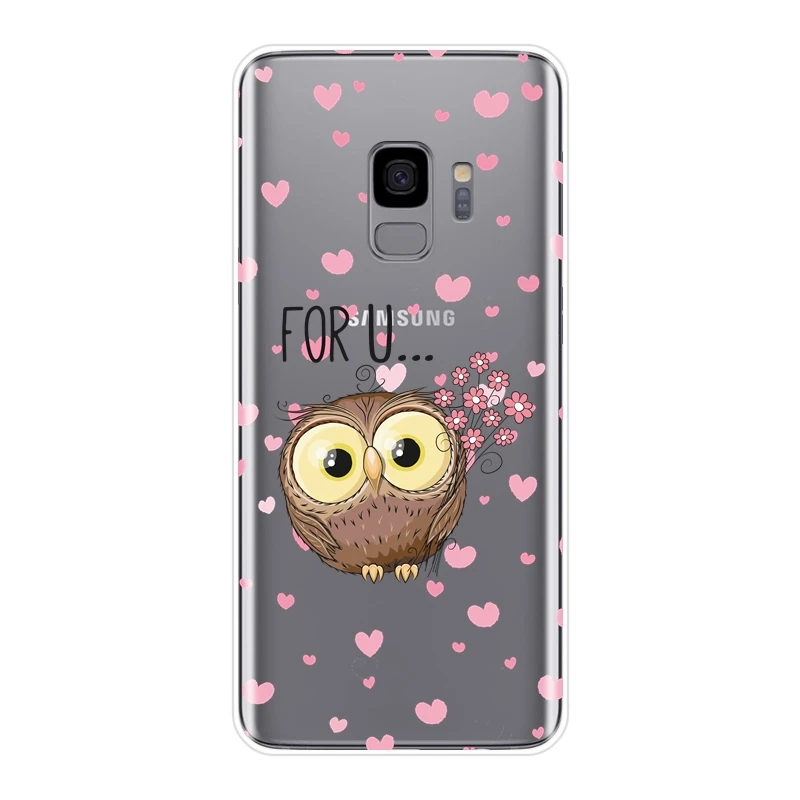 Задняя крышка для Samsung Galaxy Note 9 8 5 4 силиконовый мягкий чехол с милой совой S8 S9 Plus S5 S6