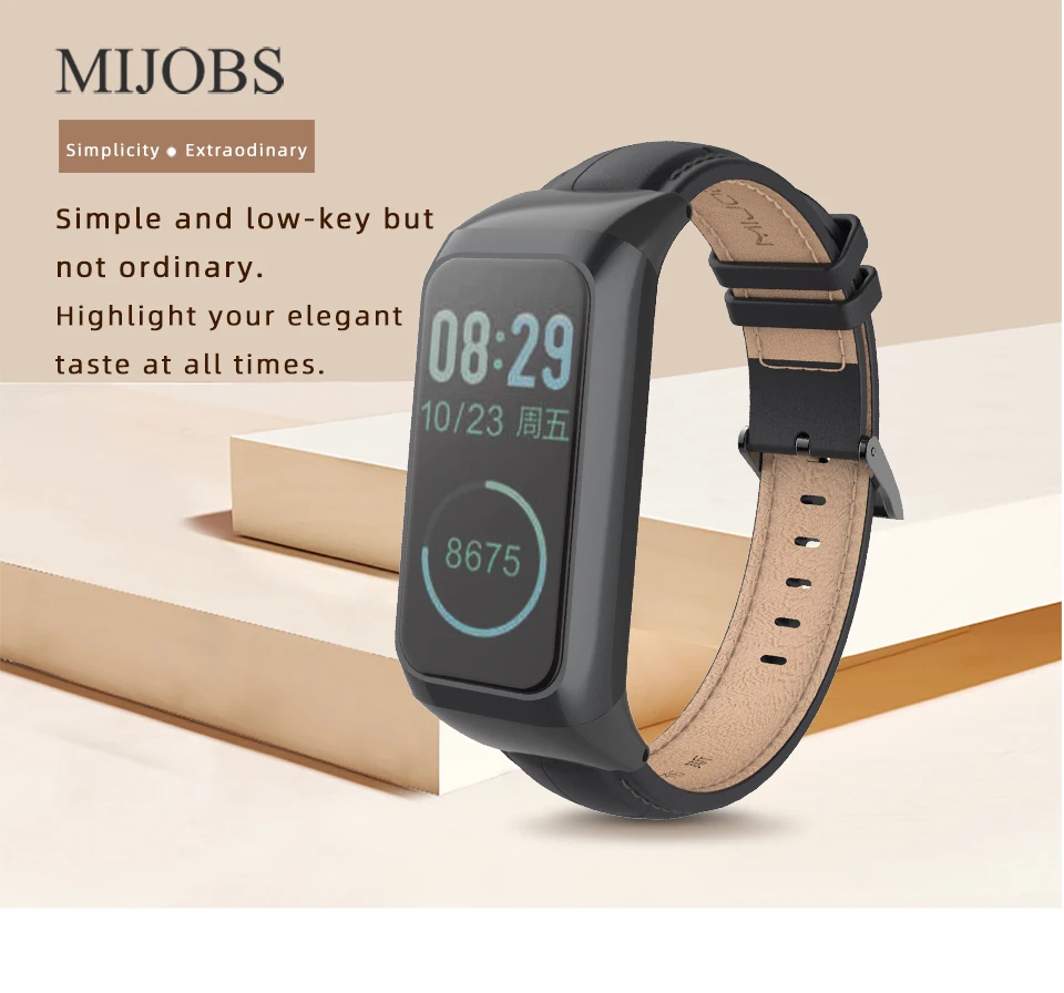 Mijobs кожаный ремешок для Huami Amazfit Cor 2 смарт-браслет Миланский ремешок для браслета Amazfit Cor 2 смарт-браслет