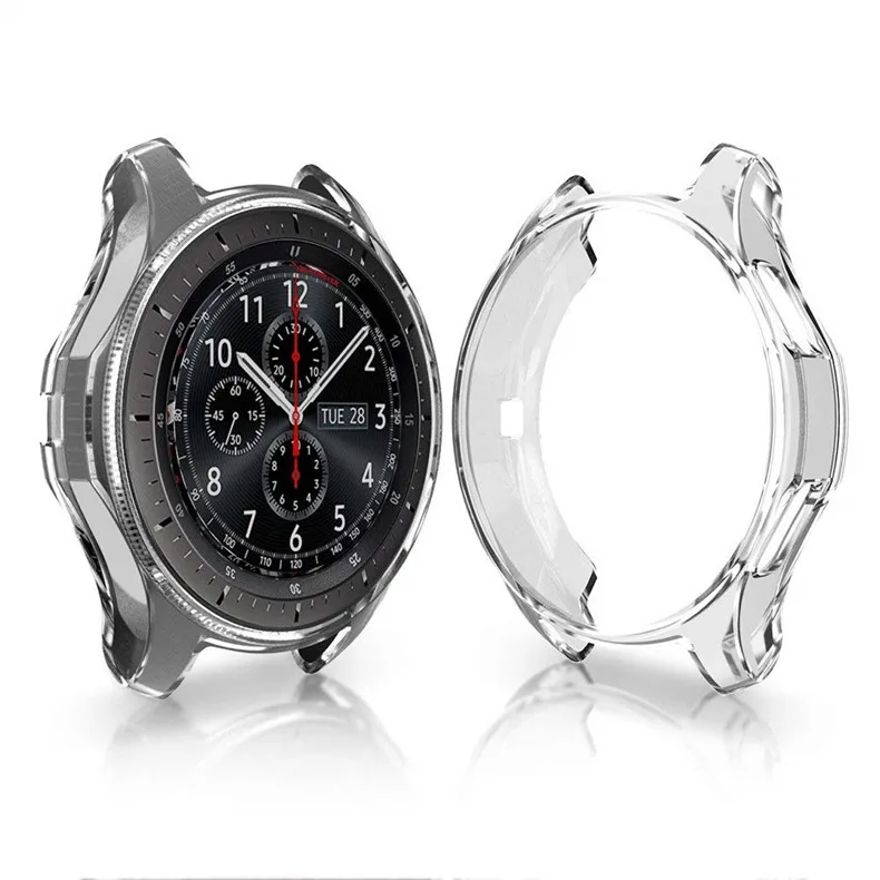 Чехол gear S3 frontier для samsung Galaxy Watch 46 мм 42 мм, чехол galss, мягкий бампер, аксессуары для умных часов, защитный чехол с покрытием