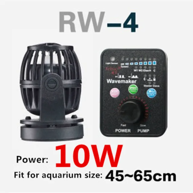 100 V-240 V Аквариум Wave Maker пропеллер водяного насоса Беспроводной ссылка мастер уплотнительное кольцо/Slave потока чайник насос для морских коралловых рифов рыб танк - Цвет: RW4 With Controller