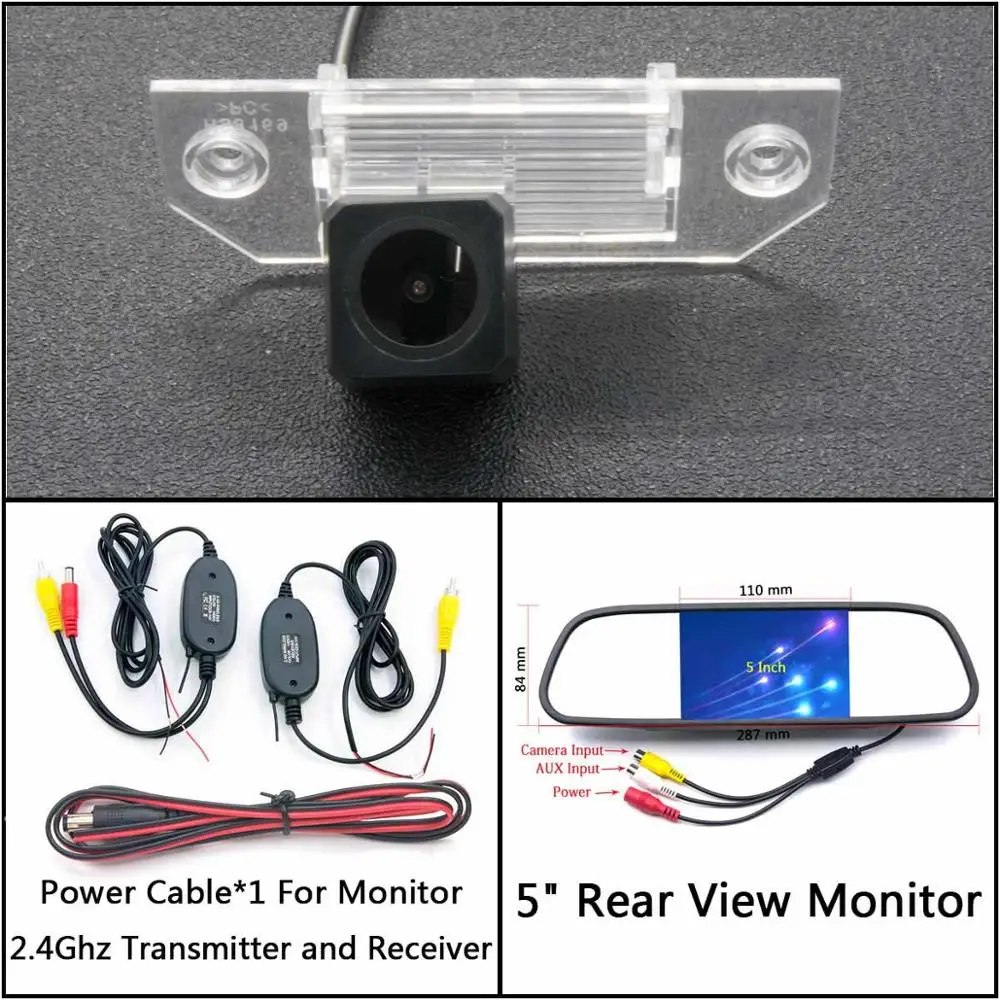 C Wireless 5 inch M Full HD резервная камера заднего вида для Ford Mondeo C-Max Focus/Focus 2 Fiesta S-MAX Автостоянка ЖК-зеркало монитор - Название цвета: C Wireless 5 inch M