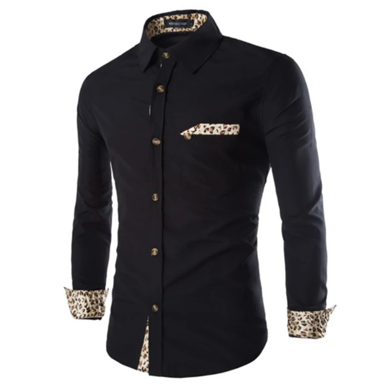 Мужская рубашка с длинным рукавом 2018 Брендовые мужские рубашки в деловом стиле