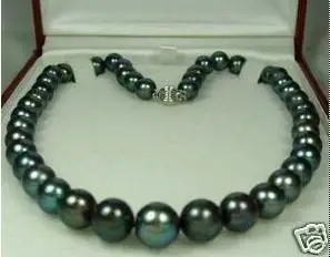 

Nice 8-9mm Black Tahitian Natural Pearl Necklace 17"