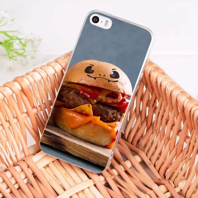 Мягкий прозрачный чехол для телефона MaiYaCa Delicious hamburger из ТПУ iPhone X 6 6s 7 7plus 8 8Plus 11pro