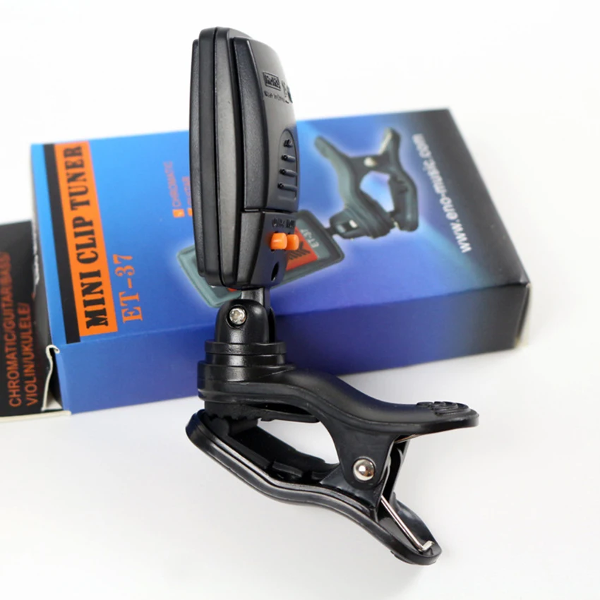 ЖК тюнер для гитары укулеле скрипки бас ET37 электронный цифровой с кнопками и