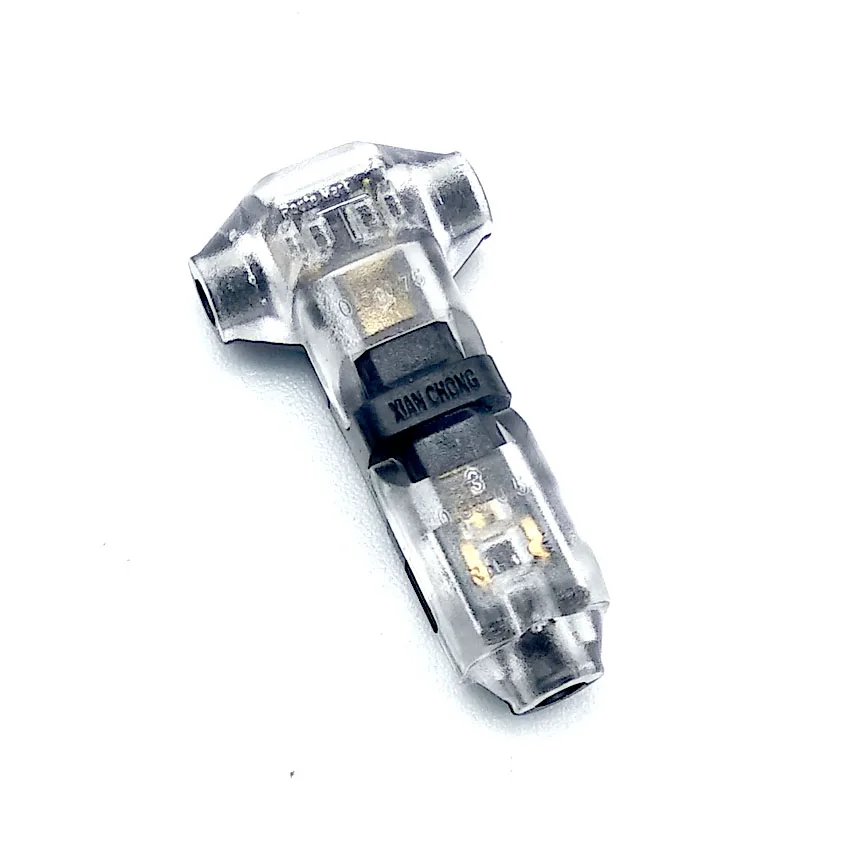 T1 Transparent 1 шт. 1/T тип 1pin/2pin скотч замок Быстрый Сращивание провода разъемы для терминалов обжимной Электрический автомобильный аудио 24-18AWG набор проводов - Цвет: T1 Transparent