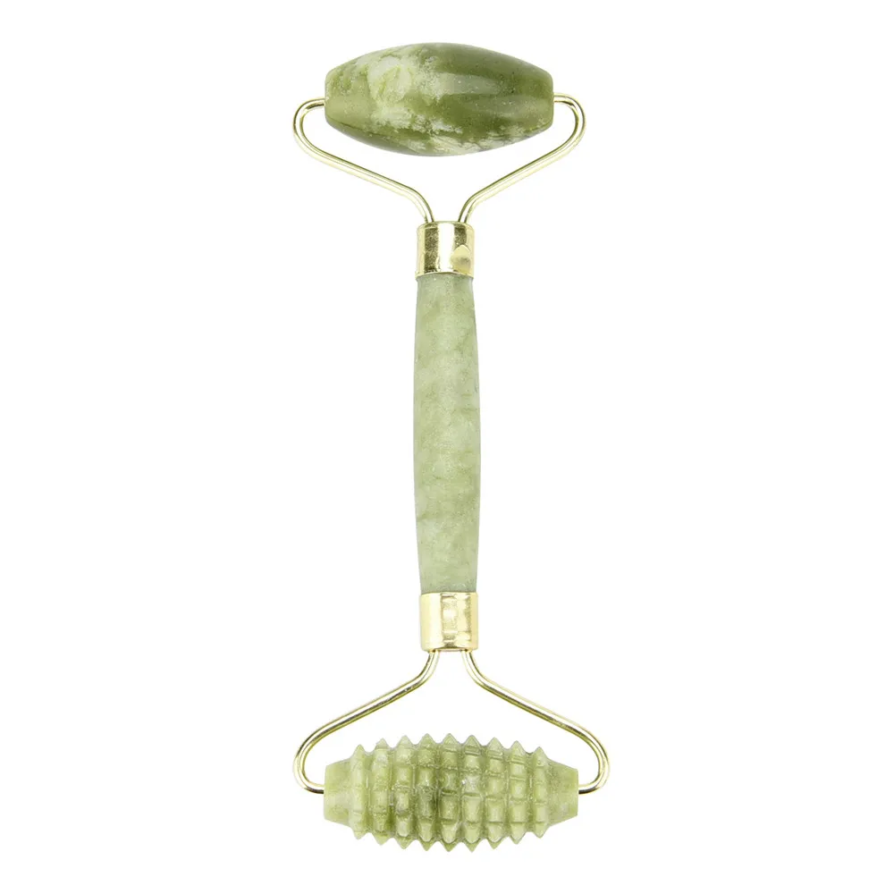 DHL 100PCS Hot selling Natural Double Head Facial Beauty Massage Tool Jade Roller Face Thin Massager Parts | Инструменты