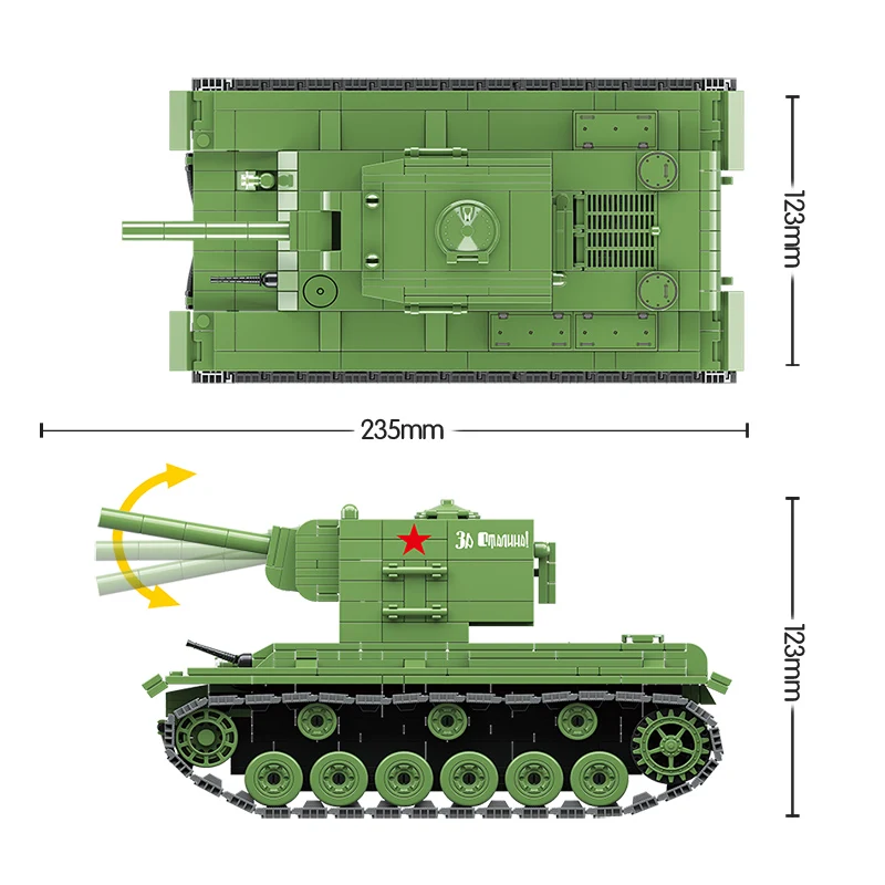 818 шт. KV 2 тяжелый танк российская армия военные строительные блоки кирпичи