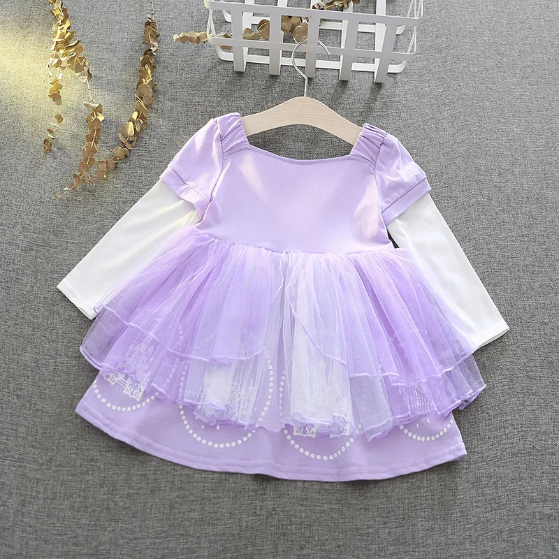 2019 Autumn Princess Sofia Dresses Costume Halloween Clothes Monsoon Kids Cotton Dress Long Sleeve Children Christmas Clothing | Детская