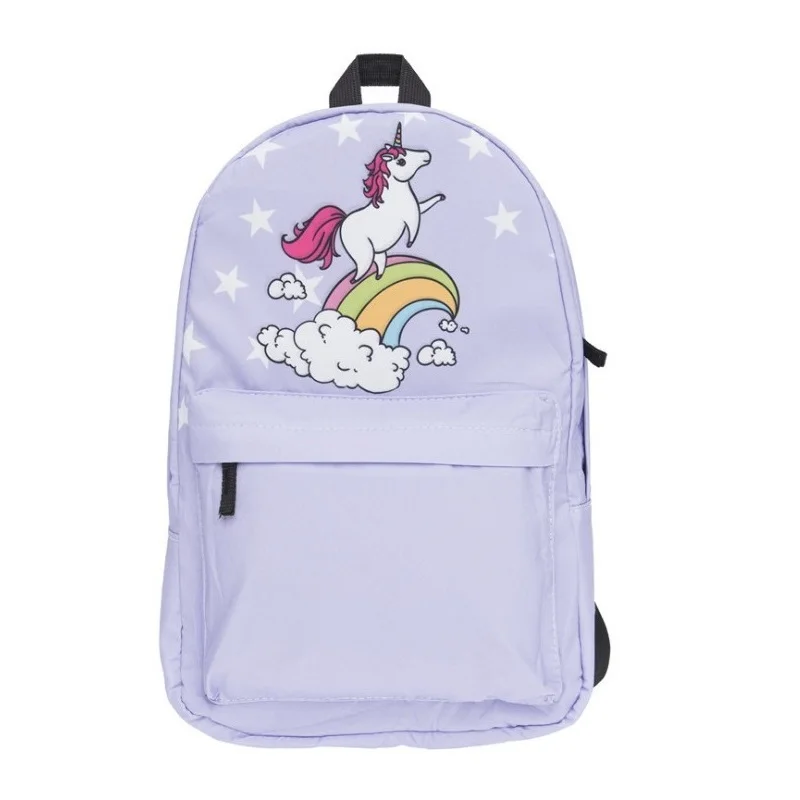 Единорог pattern школьная сумка модный розовый рюкзак Для женщин нейлоновый conjunto