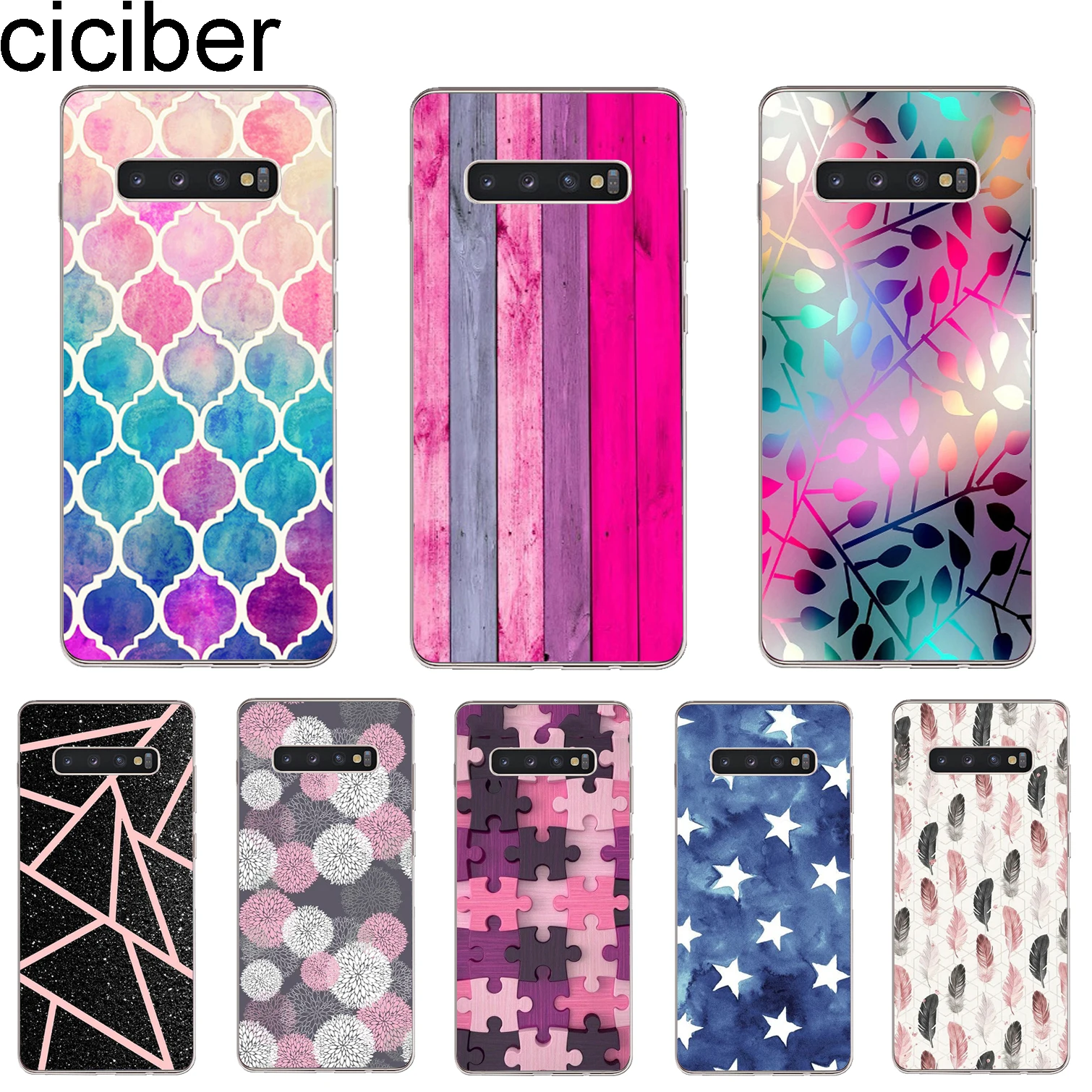 Ciciber чехол для Samsung Galaxy S9 S8 S7 S6 S5 S10 + S10e Lite Plus Edge чехлы телефонов мягкий ТПУ цветной с
