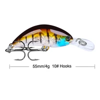 1pcs 55mm 4g crankbait fishing lure artificial hard bass fishing wobblers japan topwater minnow fish lures fishing tackle