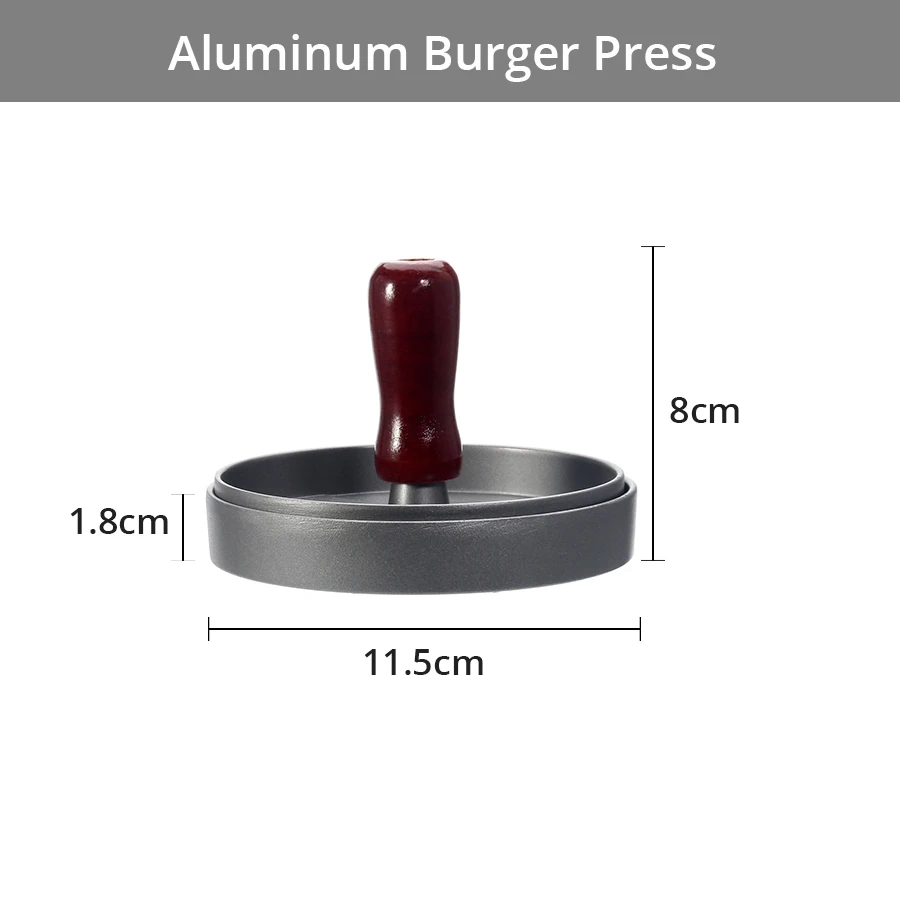 Темно-серый Пресс для гамбургера, антипригарный Burger Pres, идеальная форма для гамбургера идеально подходит для барбекю, необходимые аксессуары для кухни и гриля - Цвет: Темно-серый