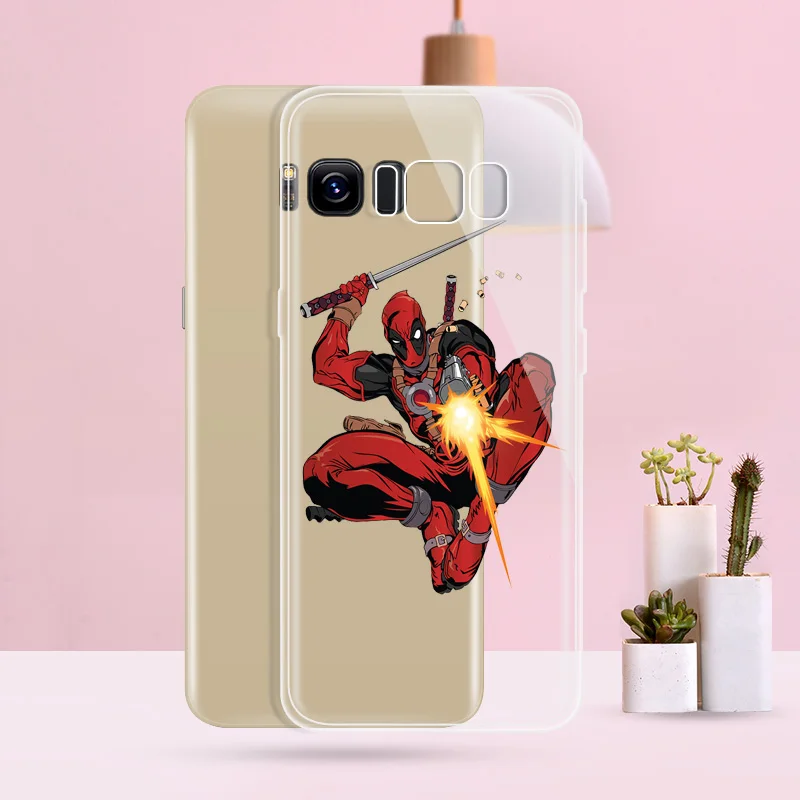 N012 Deadpool Cartoon Soft TPU Silicone Cover For Samsung Galaxy A3 A5 A6 A7 A8 A9 M10 M20 S10 S10E Lite Plus 2017 2018 Case |