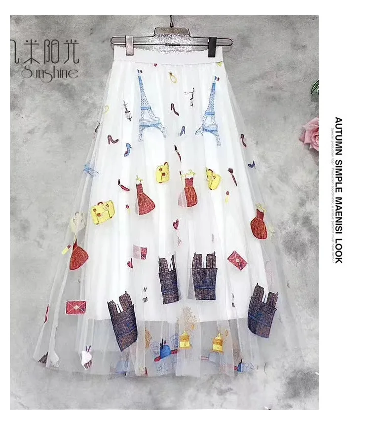 Женское платье с вышивкой из разноцветного полиэстера черно белое кружевное