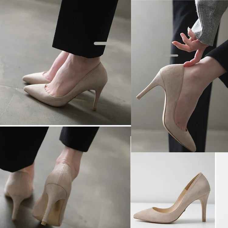 Туфли-лодочки Новинка 2018 года изящные туфли на высоком каблуке с острым носком