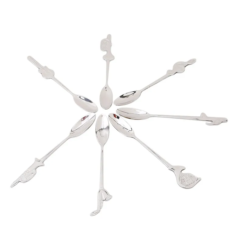 1 шт. Модная креативная музыкальная ручка с символами кофе нержавеющая сталь для