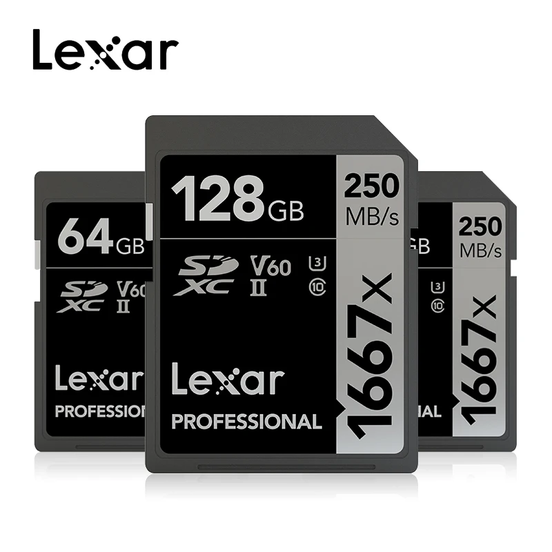 Lexar 1667X SD Card 64GB 128GB 256GB Cartao De Memoria Class 10 Karty Tablet Carte Memoire for Mini Pc Usb Hub Monitor Camera