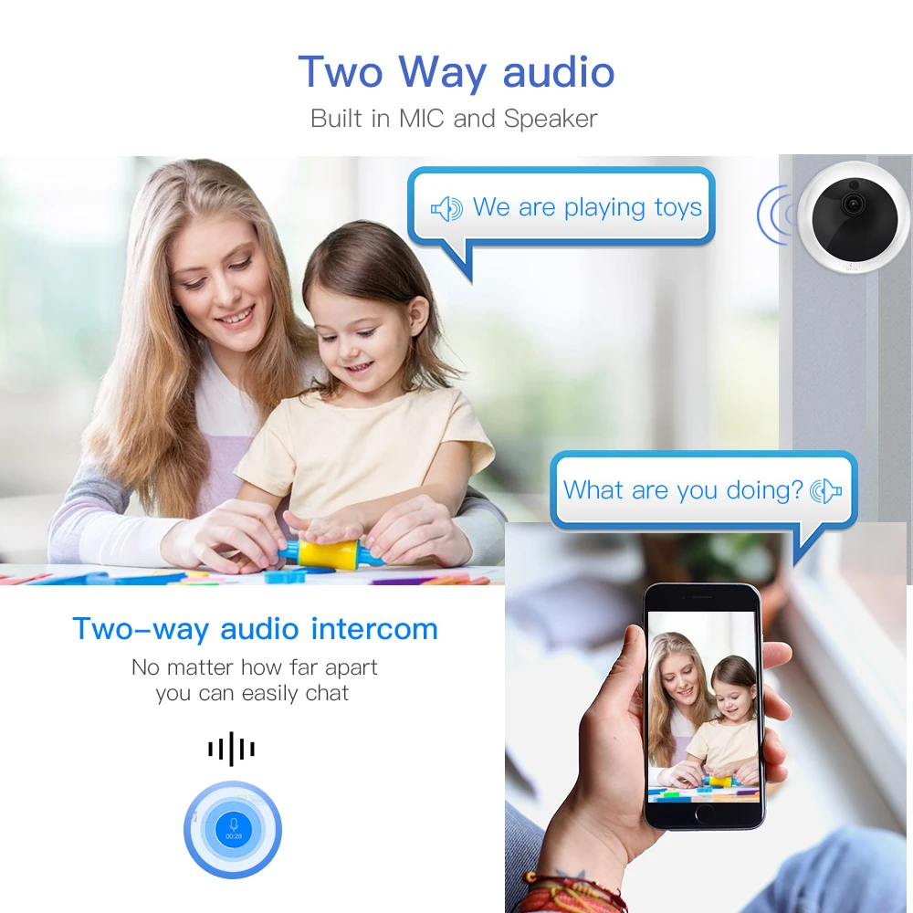 SDETER 2MP 1080P Cloud Wireless CCTV WIFI IP Camera Home Security Surveillance Night Vision 2 Way Audio Baby Monitor Cam | Безопасность