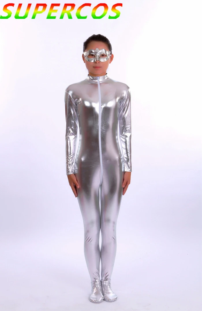 

Высококачественные Серебристые желатиновые колготки «zentai» для карнавала и вечеринки на Хэллоуин, костюм для сцены, костюм для косплея на Хэллоуин
