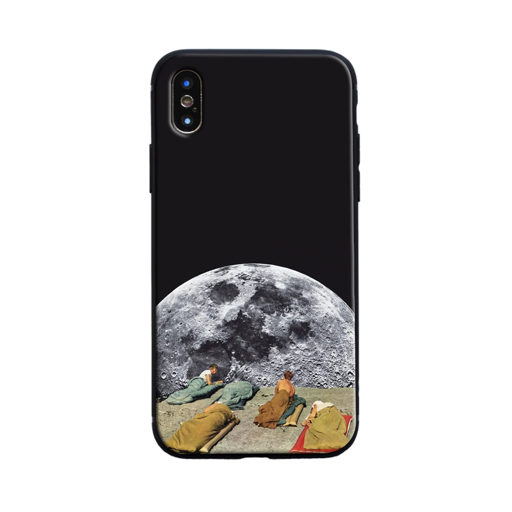 Thetic collage эстетический хиппи чехол для телефона чехол для Apple iPhone 5 5S SE 6 6plus 6s 6s Plus 7 7Plus 8 8Plus X xr xs max - Цвет: 4soft case