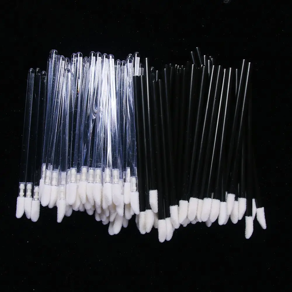 100 шт розовые одноразовые макияж кисть для губной помады палочка аппликатор